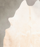 Beige and White Cowhide Rug #B6521