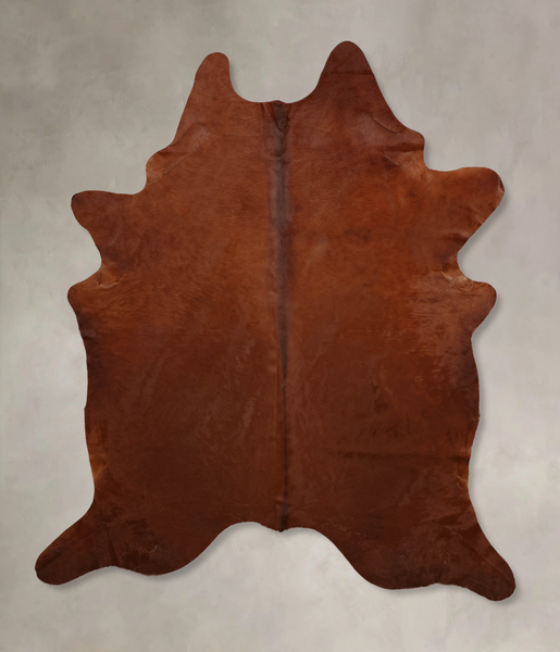 Solid Brown Cowhide Rug #B6835