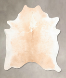 Beige and White Cowhide Rug #B6975