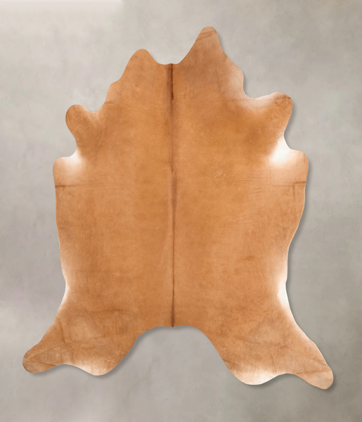 Solid Brown Cowhide Rug #B7332