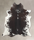 Chocolate and White Cowhide Rug #B7794