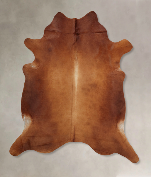 Solid Brown Cowhide Rug #B7819
