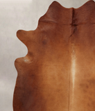 Solid Brown Cowhide Rug #B7819