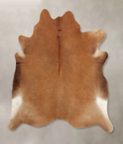 Solid Brown Cowhide Rug #B7820