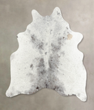 Salt and Pepper Black Cowhide Rug #B7852