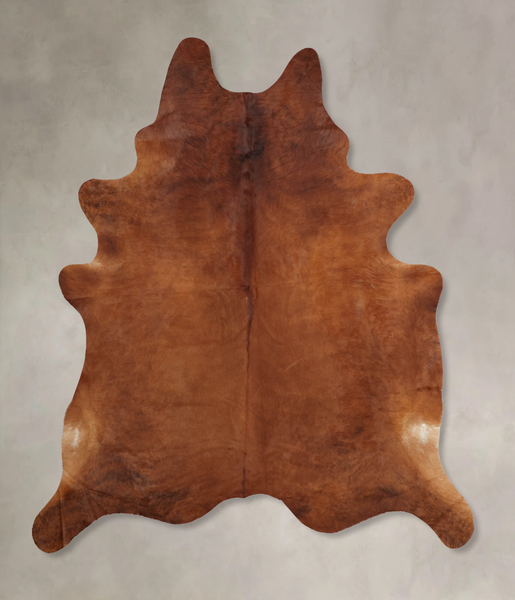 Solid Brown Cowhide Rug #B7884