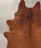 Solid Brown Cowhide Rug #B7884