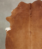 Solid Brown Cowhide Rug #B7885