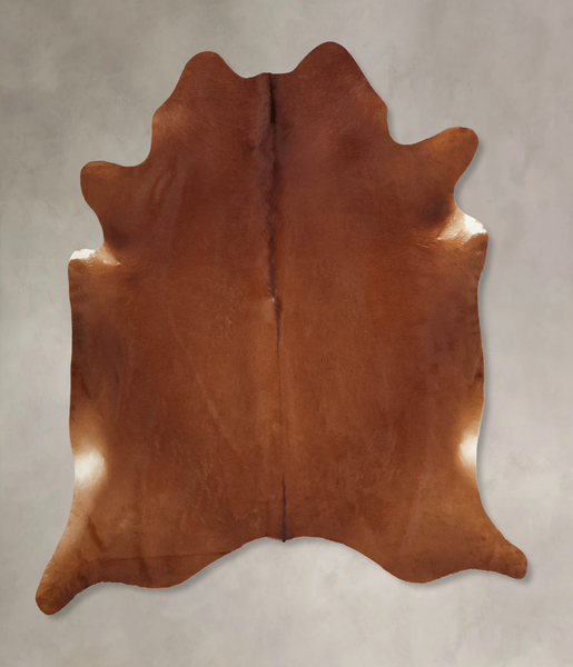 Solid Brown Cowhide Rug #B7888