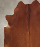 Solid Brown Cowhide Rug #B7888
