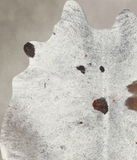 Salt and Pepper Brown Cowhide Rug #B7892