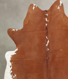 Brown and White Regular Cowhide Rug #B7909