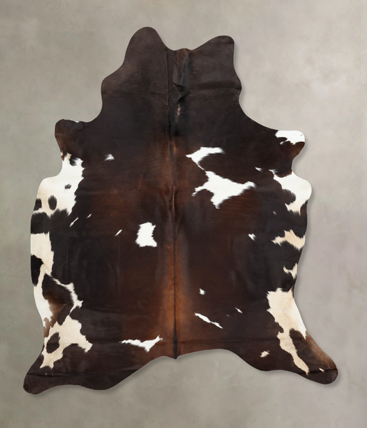 Chocolate and White Cowhide Rug #B7917