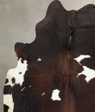 Chocolate and White Cowhide Rug #B7917