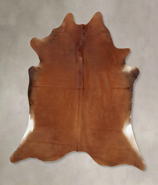 Solid Brown Cowhide Rug #B7934