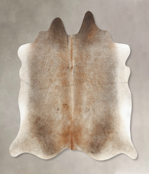Grey with Beige Cowhide Rug #B7936