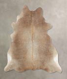 Grey with Beige Cowhide Rug #B7939