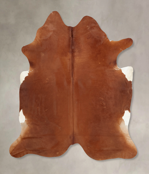 Solid Brown Cowhide Rug #B7942