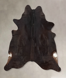 Solid Black Cowhide Rug #B7945