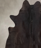 Solid Black Cowhide Rug #B7945