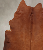 Solid Brown Cowhide Rug #B7975