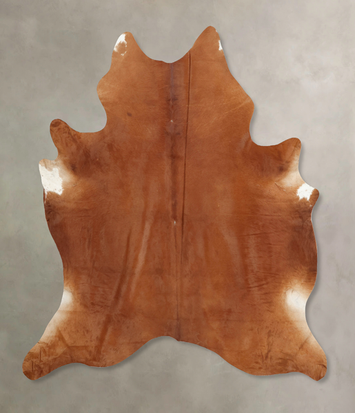 Solid Brown Cowhide Rug #B7977