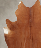 Solid Brown Cowhide Rug #B7977
