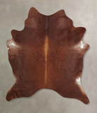 Solid Brown Cowhide Rug #B7978