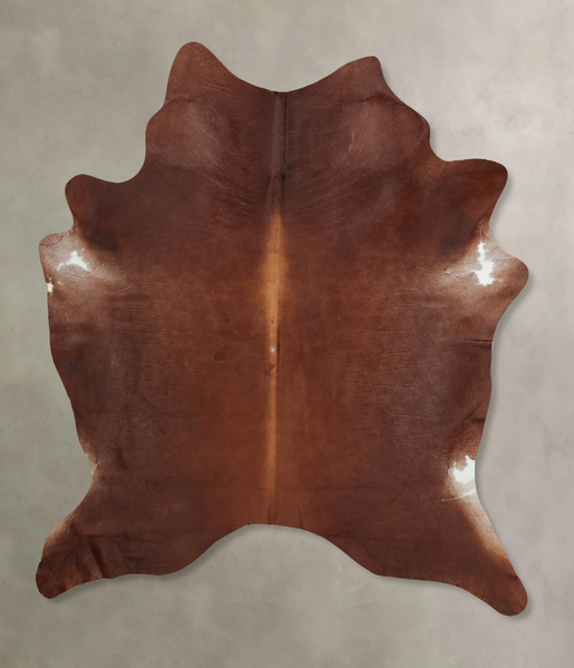 Solid Brown Cowhide Rug #B7978