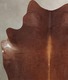 Solid Brown Cowhide Rug #B7978