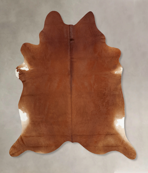 Solid Brown Cowhide Rug #B7981