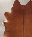 Solid Brown Cowhide Rug #B7981