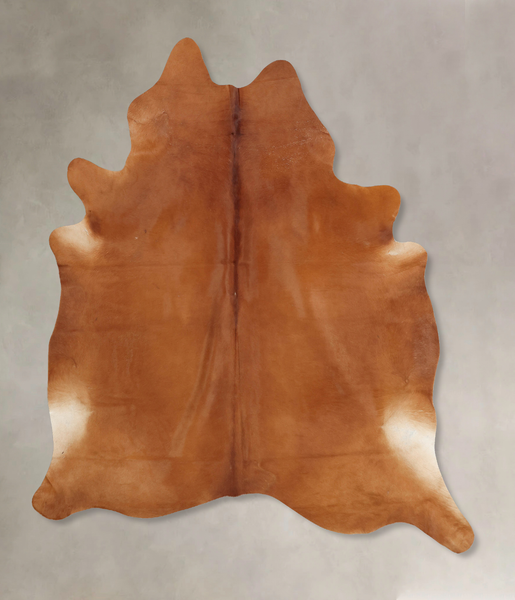 Solid Brown Cowhide Rug #B7983