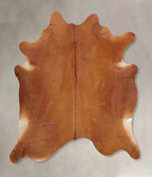 Solid Brown Cowhide Rug #B7986