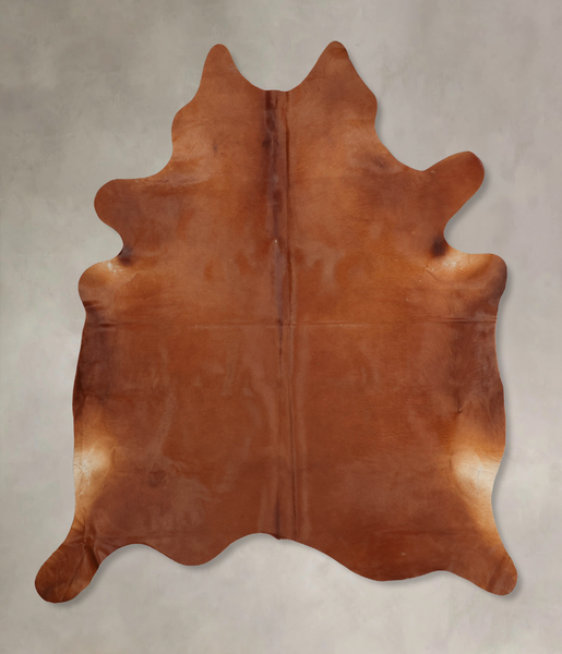 Solid Brown Cowhide Rug #B7988