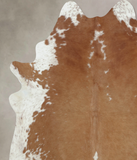 Brown and White Regular Cowhide Rug #B8006