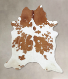 Brown and White Cowhide Rug #B8020