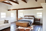 Brown and White Cowhide Rug #B8020