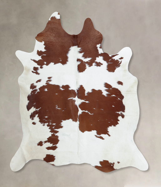 Brown and White Cowhide Rug #B8064