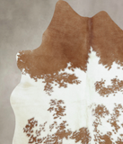 Brown and White Cowhide Rug #B8066