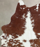 Brown and White Cowhide Rug #B8067