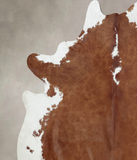 Brown and White Regular Cowhide Rug #B8070