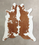 Brown and White Cowhide Rug #B8108