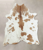 Brown and White Cowhide Rug #B8110