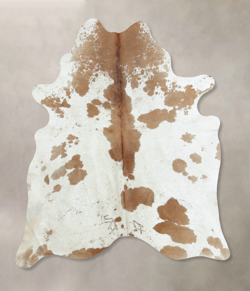 Brown and White Cowhide Rug #B8110