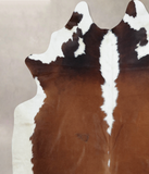 Brown and White Regular Cowhide Rug #B8148