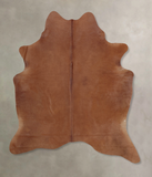 Solid Brown Cowhide Rug #B8208