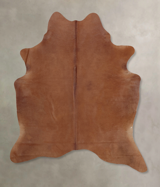 Solid Brown Cowhide Rug #B8208