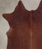 Solid Brown Cowhide Rug #B8209