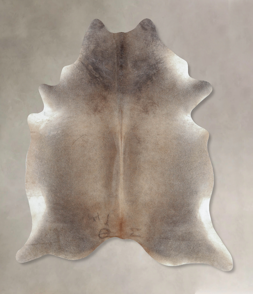 Grey with Beige Cowhide Rug #B8218